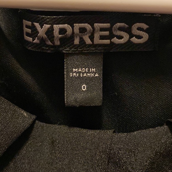 Express Black Key Hole Fit & Flare Dress in 0 - Picture 2 of 3